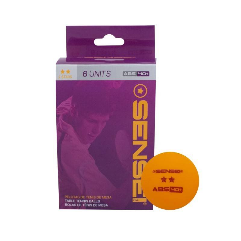 PELOTA DE PING PONG SENSEI 2 STAR X6 (NARANJA)